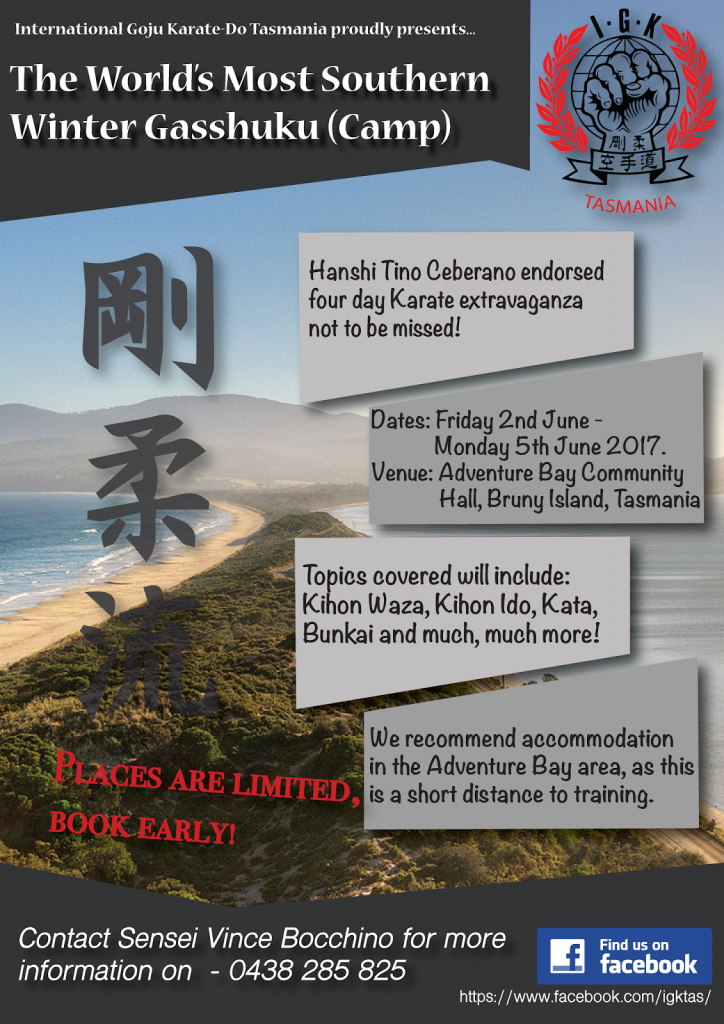 Tino Ceberano Martial Arts - IGK Tasmania Winter Camp