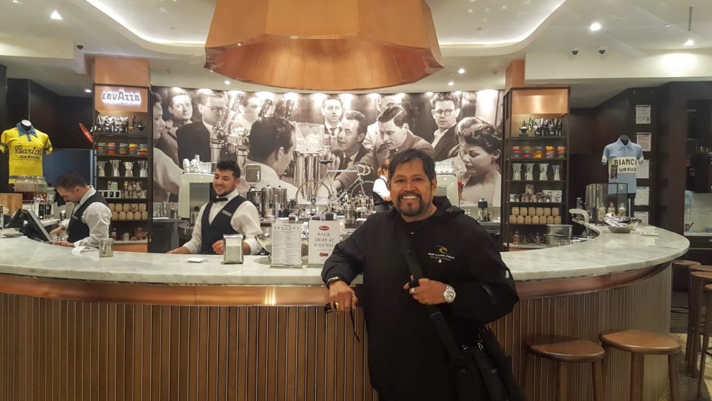 Tino Ceberano Hanshi of IGK at Brunetti in Lygon St Carlton